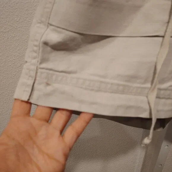 Junior's Khaki Utility Shorts Size 11 Ramie Cotton - Picture 9 of 10